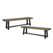 Cloud - Outdoor Bench With Acacia Wood Frame And Slat Panel Design
