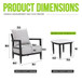 Outdoor Patio Furniture, Chat Set, Sunbrella Cushions And Side Table