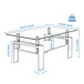 Modern Rectangular Coffee Table With Tempered Glass Top