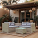 4 Piece Patio Sectional Wicker Rattan Outdoor Furniture Sofa Set With Storage Box