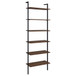 Christy - Owens - 6 Shelf Wall Bookshelf - Walnut
