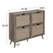 4 Door Shoe Rack, Freestanding Modern Shoe Storage Cabinet