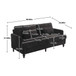 Mid Century Modern Fabric Loveseat Sofa, 2 Seat Upholstered Couch