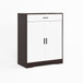 Freestanding Wooden Shoe Cabinet, 4 Tier Organizer With Drawer