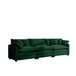 Mid-Century Modern 3 Seater Sectional Sofa With Arm And Throw Pillows