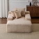 Oversized Chaise Lounge Chair Cozy Cloud Couch With 3 Throw Pillows And Wide Armrest