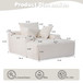 Oversized Chaise Lounge Chair Cozy Cloud Couch With 3 Throw Pillows And Wide Armrest