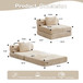Convertible Floor Sofa Bed With Fixed Shape Frame For Living Room