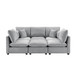 Modern Sectional Sofa U-Shaped With Movable Ottoman Storage Armrests And USB Ports