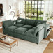 Modern Sectional Sofa U-Shaped With Movable Ottoman Storage Armrests And USB Ports