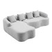 Modular L-Shape Sectional Sofa With Curved Chaise