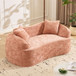Curved 2 Person Compress Sofa With Armrests, Includes Pillows