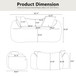 Curved 2 Person Compress Sofa With Armrests, Includes Pillows
