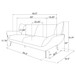 Logan - Flared Arm Sofa Sofa - Teal Blue