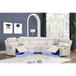 Lacrosse - Power Reclining Sectional Sofa & Bluetooth Speakers, LED Lights, Console Storage, Cup Holders And USB Charging - Beige