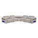 Nova - Sectional With Bluetooth Speaker, LED And Lifting Wine Cabinet