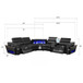 Nova - Sectional With Bluetooth Speaker, LED And Lifting Wine Cabinet