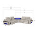 Nova - Sectional With Bluetooth Speaker, LED And Lifting Wine Cabinet