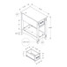 Accent End Table, 2 Tier, Narrow, Storage Drawer, Transitional - Walnut