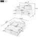 Convertible Sofa Bed Loveseat Sofa With Three USB Ports, Two Side Pockets, Two Cup Holders And 360° swivel Phone Holder For Living Room
