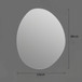 Asymmetrical Bathroom Wall Mirror - Silver