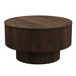 Modern Circular Coffee Table With Stripe Design And Storage Space