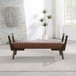 Mid-Century Bench With Wood Legs