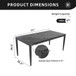Outdoor Modern Patio Dining Table, Post Tapered Legs, Weatherproof & Rust Free