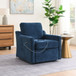 Swivel Arm Chair With USB Type-C Charging And Book Pocket