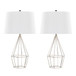 Diana - Contemporary Table Lamp (Set of 2) - Polished Nickel / Black Satin