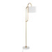 Leslie - Glam / Art Deco Floor Lamp - Gold / White
