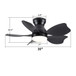 Low Profile Flush Mount Ceiling Fan With Light