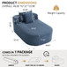 Oversized Chaise Lounge Sofa Bed With Deep Seat And Soft Pillows