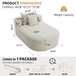 Oversized Chaise Lounge Sofa Bed With Deep Seat And Soft Pillows