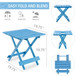 Folding Square Table For Backyard - Blue