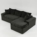 Modular Sofa, Convertible Twin Seat With Chaise Lounge