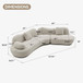 Modern Curved Modular 5 Seater Sofa