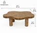 Cloud Shaped Coffee Table With 4 Round Legs