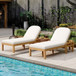 Outdoor Chaise Lounge With 5 Position Adjustable Backrest (Set of 2)