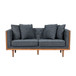 Retro Modern Loveseat With Button Tufted Upholstery