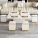 Lift Top Coffee Table With 4 Storage Stools