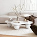 Cloud Shaped Coffee Table With 3 Ball Legs For Living Room