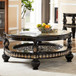 HD-1208 - Coffee Table - Black Enamel With Gold Highlights ON CLEARANCE AS IS
