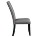 Side Chair (Set of 2) - Gray Synthetic Leather & Black ON CLEARANCE SOLD AS IS