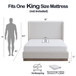 Hosford - Minimalist Upholstered Wingback Bed With Wood Base Platform