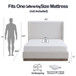 Hosford - Minimalist Upholstered Wingback Bed With Wood Base Platform