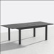 Extendable Outdoor Dining Table, All Weather, Slatted Top, Rust Proof - Gray