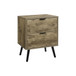Accent Table With Storage Drawers - Brown