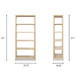 Ellis - 5 Shelf Open Frame Bookcase - Natural