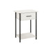 Contemporary 2 Tier Accent Table With Storage Drawer